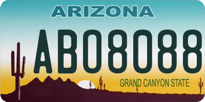 AZ license plate ABO8088