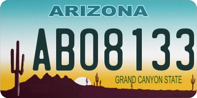 AZ license plate ABO8133