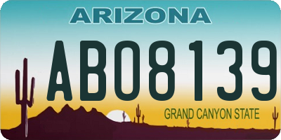 AZ license plate ABO8139