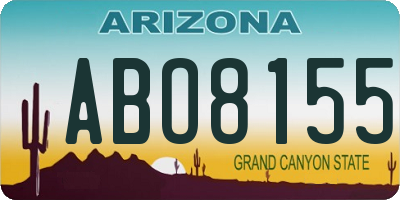 AZ license plate ABO8155