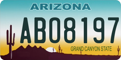 AZ license plate ABO8197