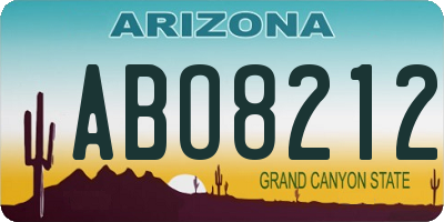 AZ license plate ABO8212