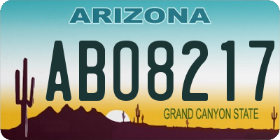 AZ license plate ABO8217
