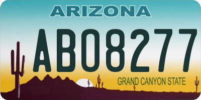 AZ license plate ABO8277