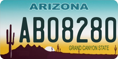 AZ license plate ABO8280