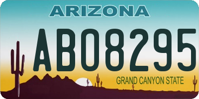 AZ license plate ABO8295