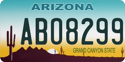 AZ license plate ABO8299