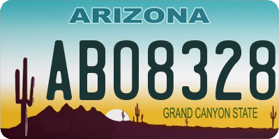 AZ license plate ABO8328