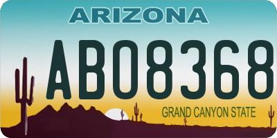 AZ license plate ABO8368