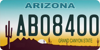 AZ license plate ABO8400