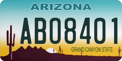AZ license plate ABO8401