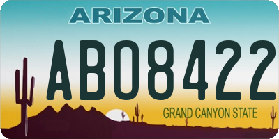 AZ license plate ABO8422