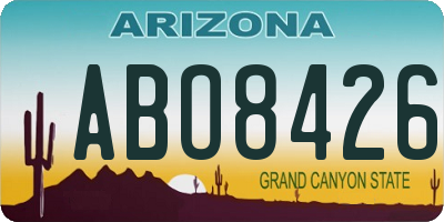 AZ license plate ABO8426
