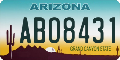AZ license plate ABO8431