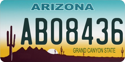 AZ license plate ABO8436