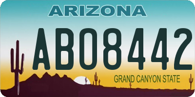 AZ license plate ABO8442