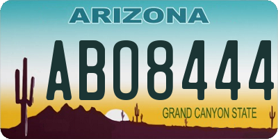 AZ license plate ABO8444