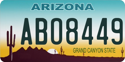 AZ license plate ABO8449