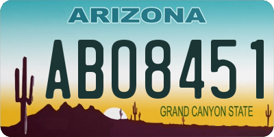 AZ license plate ABO8451
