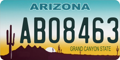 AZ license plate ABO8463