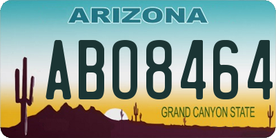 AZ license plate ABO8464