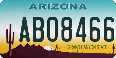 AZ license plate ABO8466