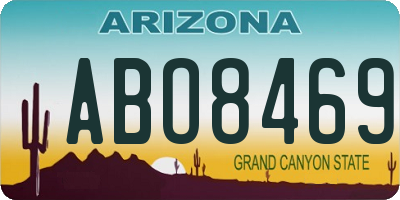 AZ license plate ABO8469