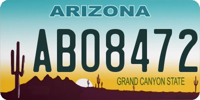 AZ license plate ABO8472