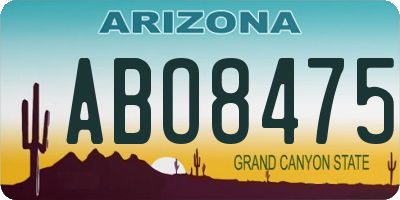 AZ license plate ABO8475