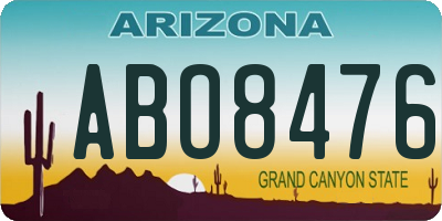 AZ license plate ABO8476