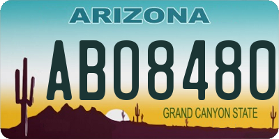 AZ license plate ABO8480