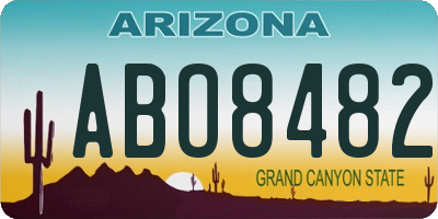 AZ license plate ABO8482