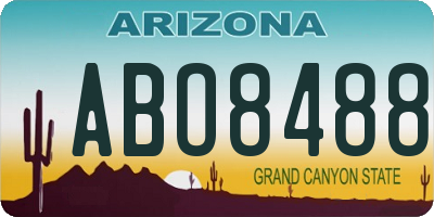 AZ license plate ABO8488