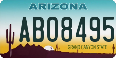AZ license plate ABO8495