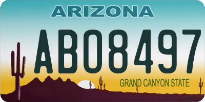 AZ license plate ABO8497