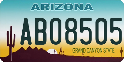 AZ license plate ABO8505