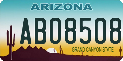 AZ license plate ABO8508