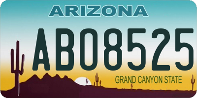 AZ license plate ABO8525