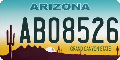 AZ license plate ABO8526