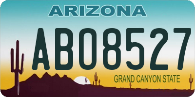AZ license plate ABO8527