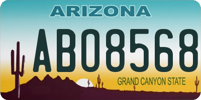AZ license plate ABO8568