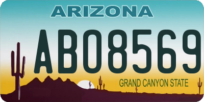 AZ license plate ABO8569