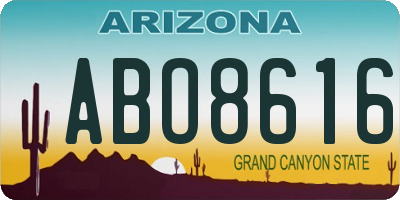 AZ license plate ABO8616