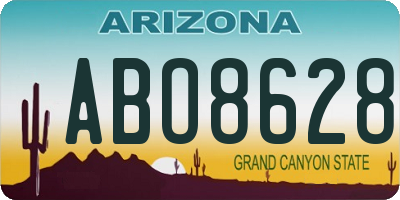 AZ license plate ABO8628