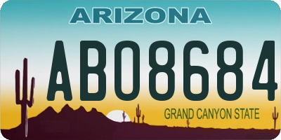 AZ license plate ABO8684