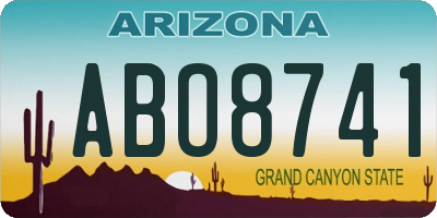 AZ license plate ABO8741