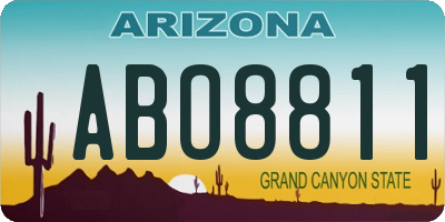AZ license plate ABO8811