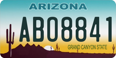AZ license plate ABO8841