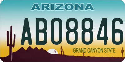 AZ license plate ABO8846