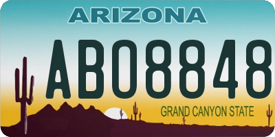 AZ license plate ABO8848